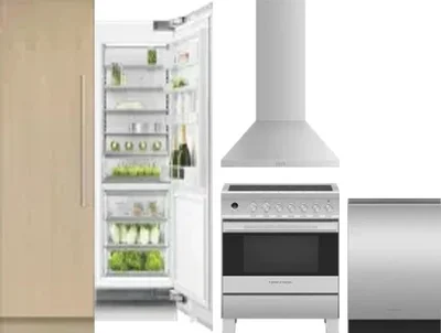 5 Piece Package Includes Refrigerator, Freezer, Range, Hood And Dishwasher